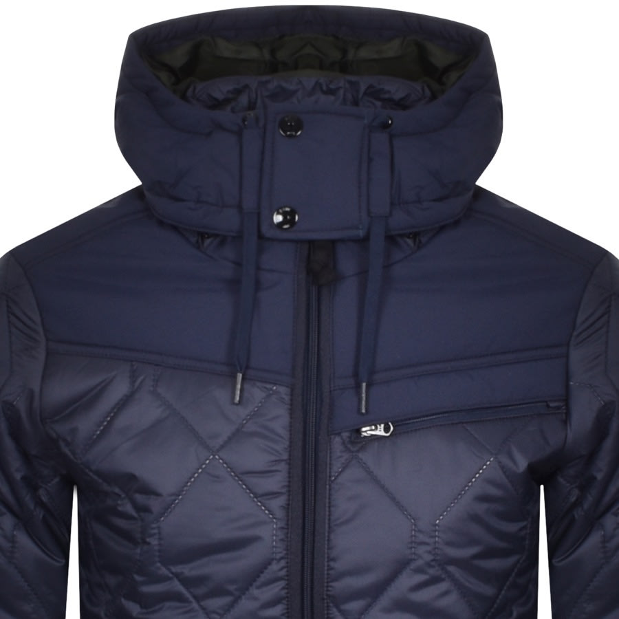 Alternative Image for ProductG Star Raw Attacc Quilted Hooded Jacket Blue2